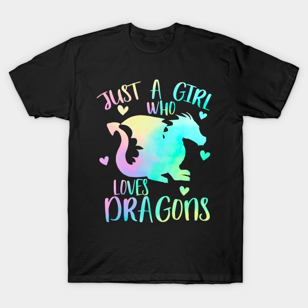 Just a girl who loves dragons T-Shirt by PrettyPittieShop